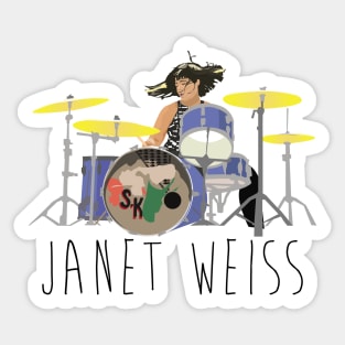 janet weiss she is amazin Sticker